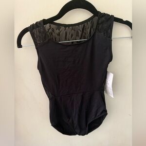 Black Lace Detail Leotard